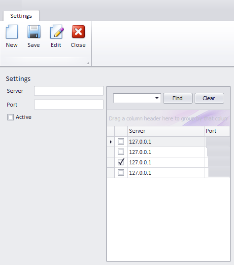 Server settings